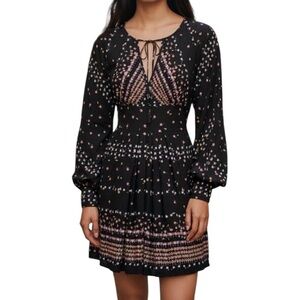 Free People FP Movement Black Multicolor Dress works size 6